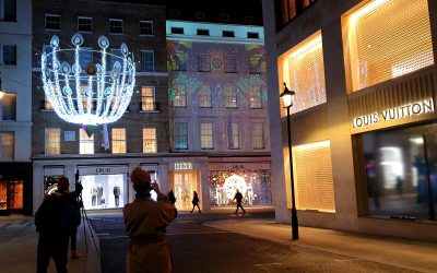 Motion Mapping create festive display on Dior’s flagship London store