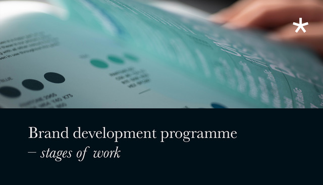 Brand development programme – stages of work